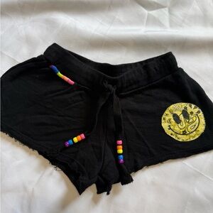 Flowers by Zoe Black and Yellow Athletic Shorts